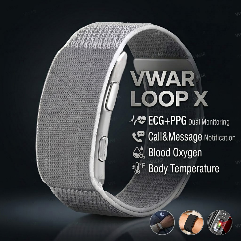 Xbody Health & Wellness - VWAR Loop X Braccialetto Smart ECG,