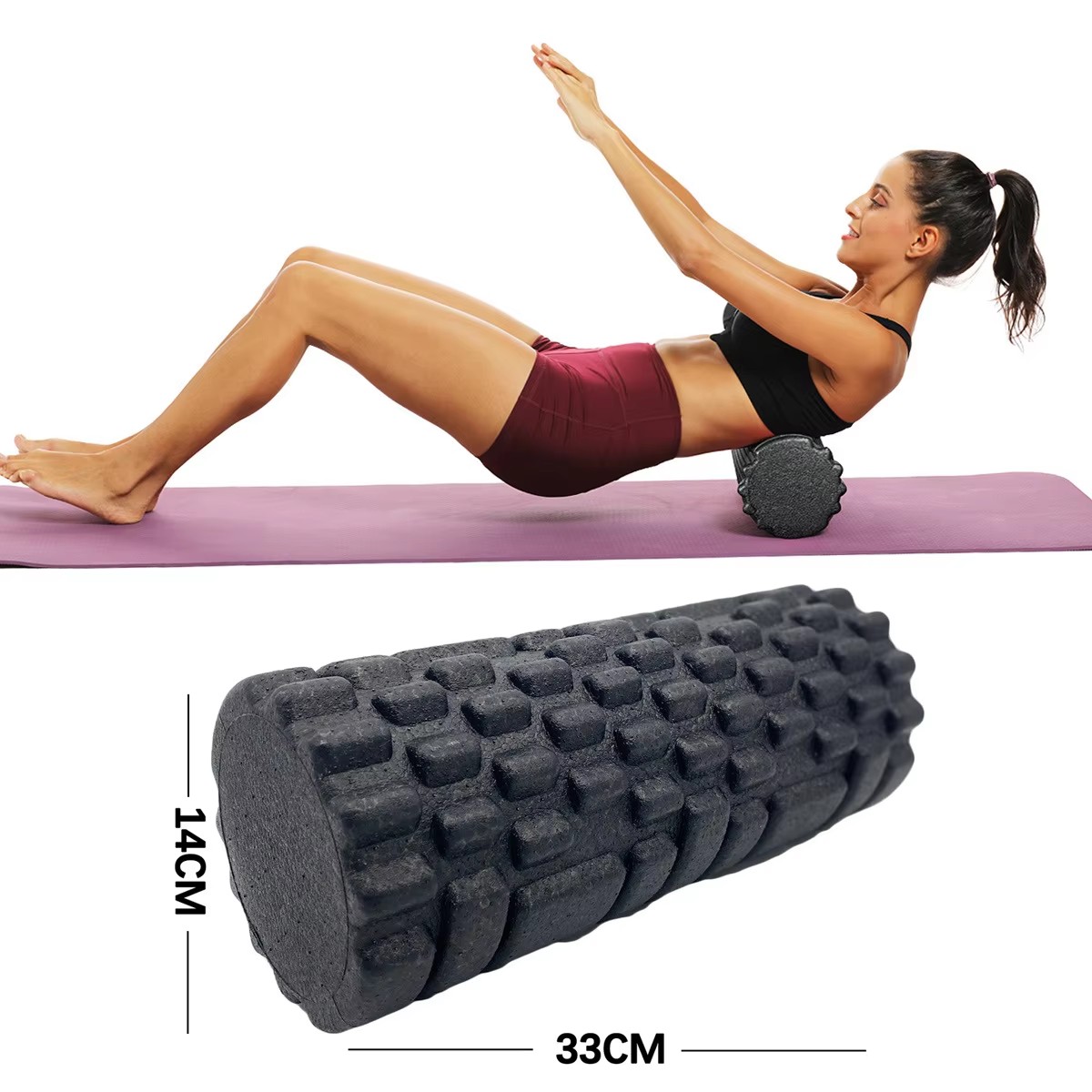 Vibrating Foam Roller - 30/33 centimetri Fitness Rullo di Schiuma