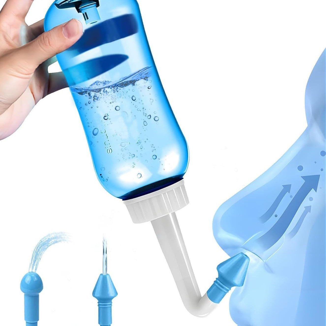 Neti Pot Nasal Rinse - Flacone per lavaggio nasale da 300/500